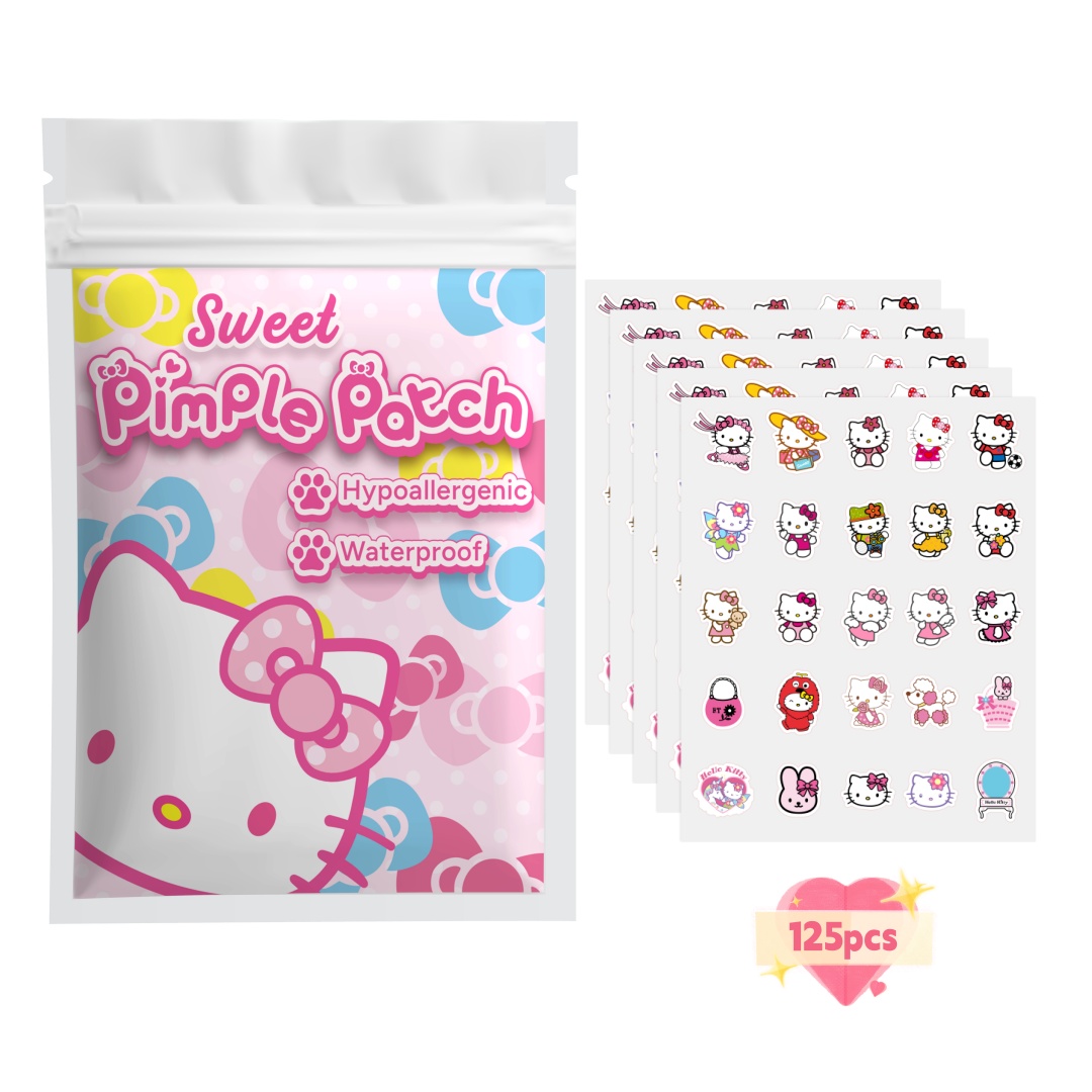 Pressed Powder Foundation - 125PCS Hello Kitty Cute Face Stickers,