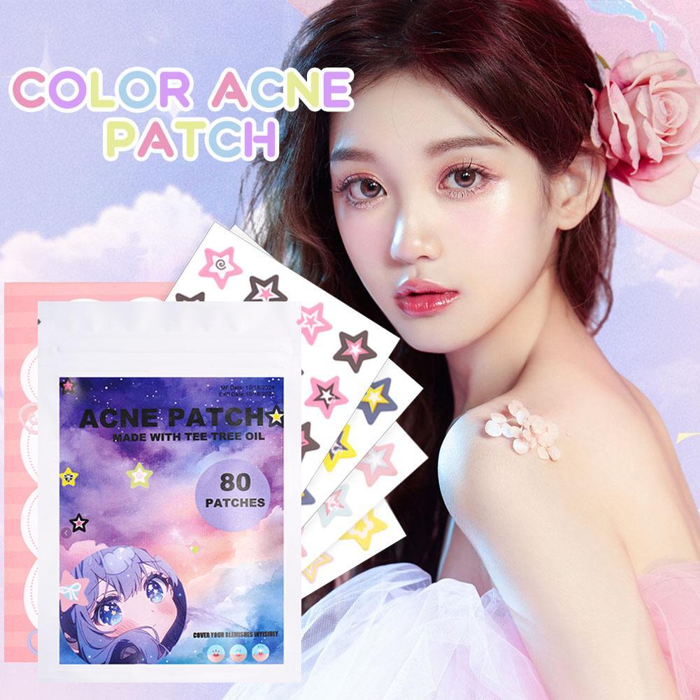 Pressed Powder Foundation - 1PC Colorful Star Shaped PE Pimple
