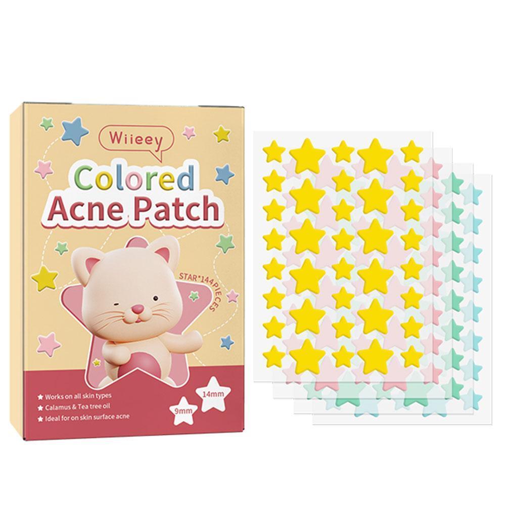 Pressed Powder Foundation - 144Pcs/Set Star Pimple Patch Acne Colorful