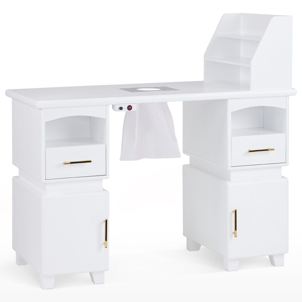 Beauty Makeup Table - Professional Nail Station Desk Manicure Table