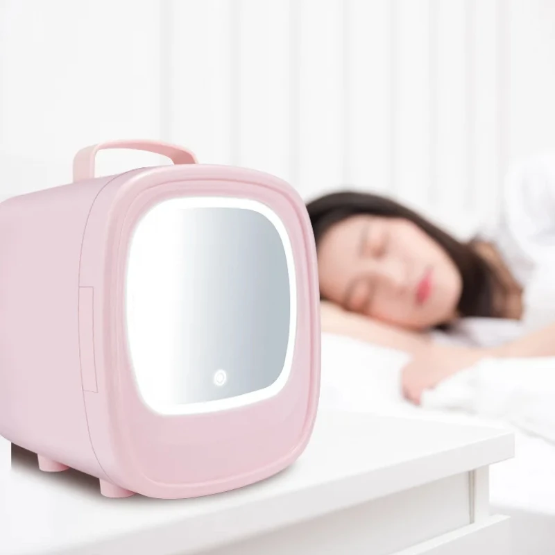 Beauty Makeup Fridge - Portable Mini Fridge, Beauty Mirror Refrigerator,