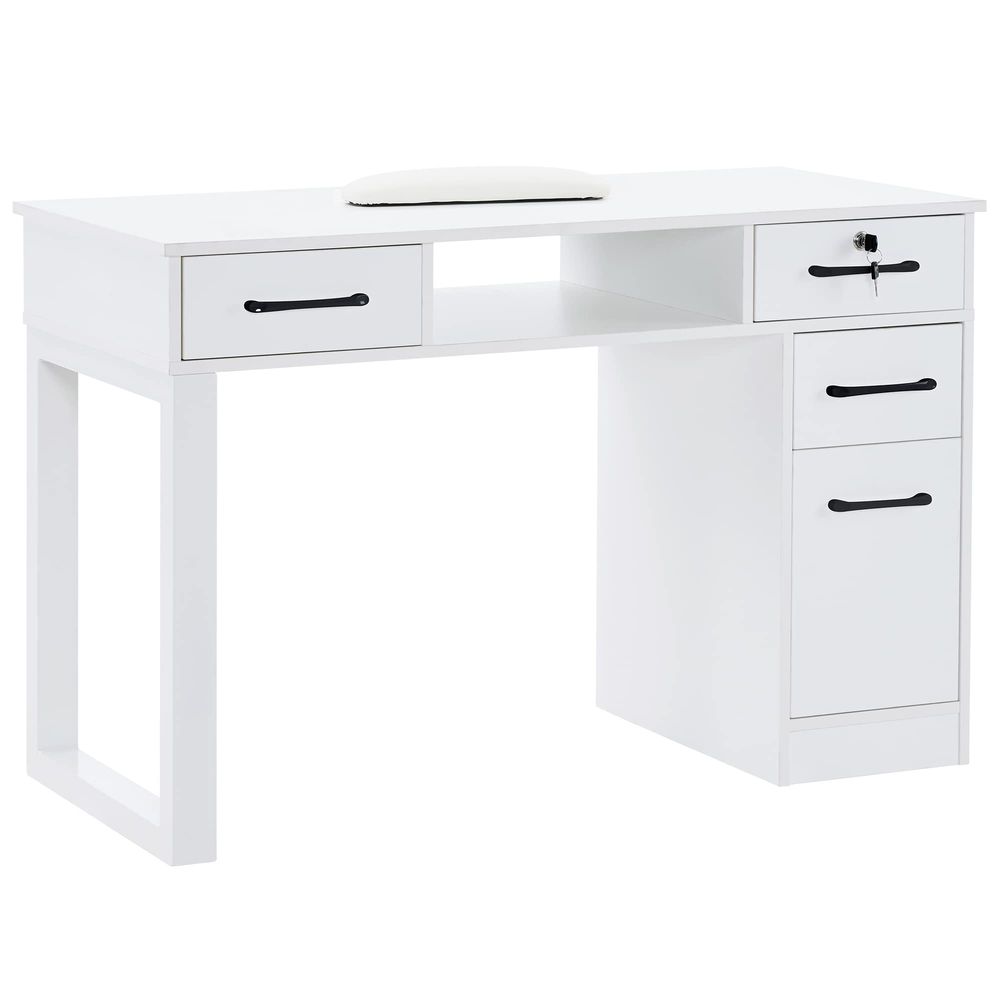 Beauty Makeup Table - Nail Makeup Desk with Drawers Manicure