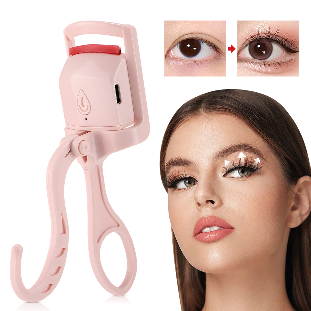 Ms Beauty Makeup - Portable Heated Eyelash Curler with Silicone