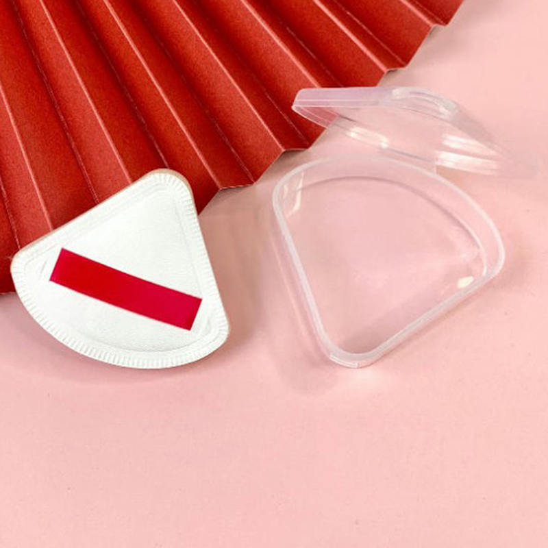 Cosmetic Sponge - Portable Triangle Sponge Transparent Cosmetic Bag