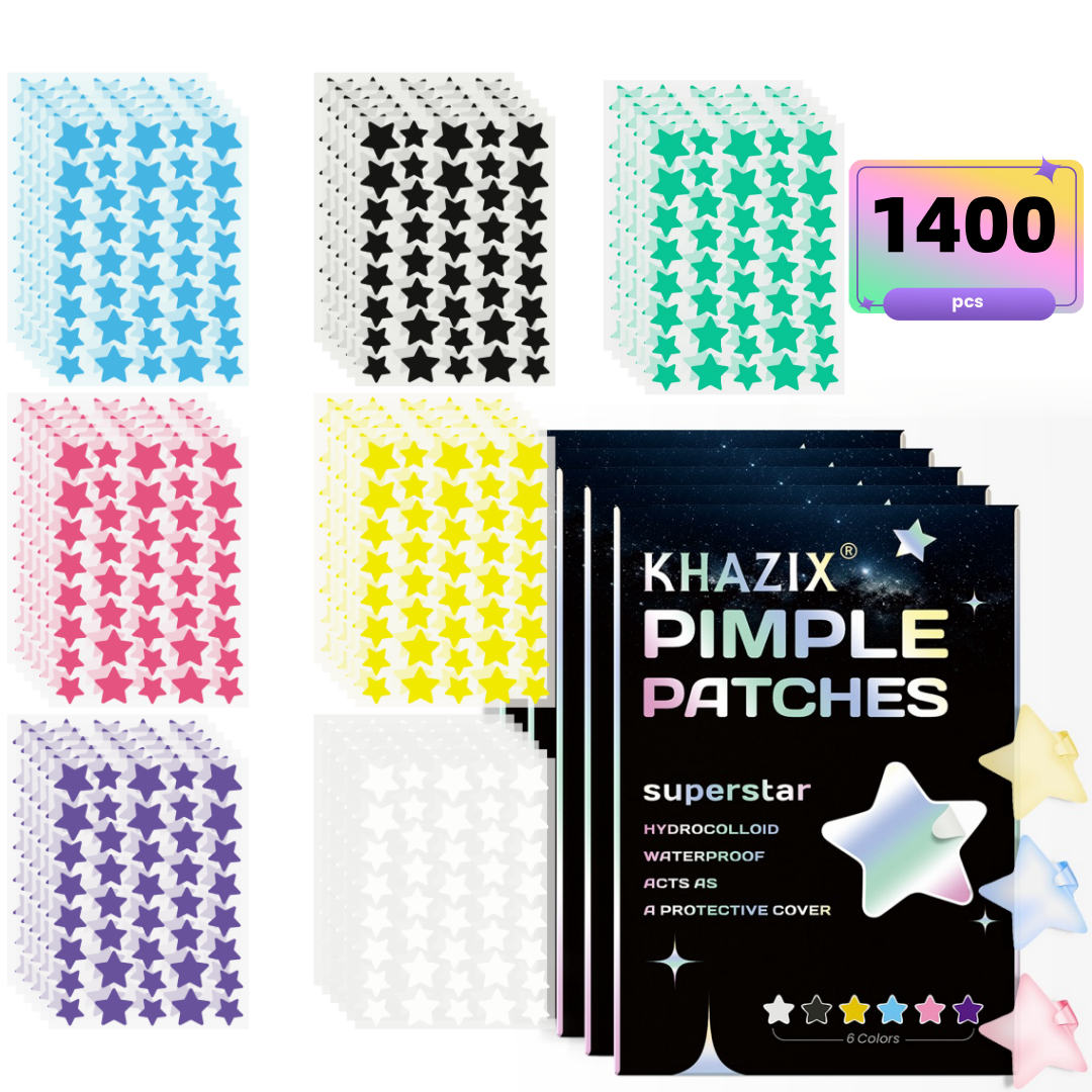 Pressed Powder Foundation - 1400PCS Star Acne Patch, Facial Acne
