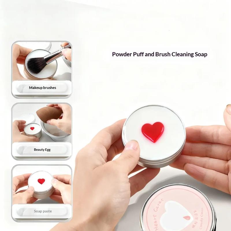SU Cute Heart Shaped Makeup Br - Cosmetic Sponge ulasan dan harga