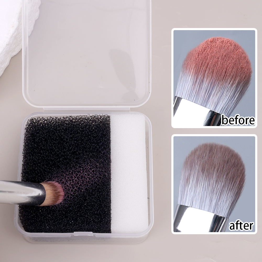 New Makeup Brush Cleaning Box  - Cosmetic Sponge ulasan dan harga