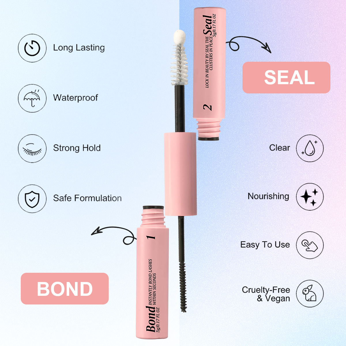 Eyelash Bond and Seal for DIY  - Waterproof Mascara Wand ulasan dan harga