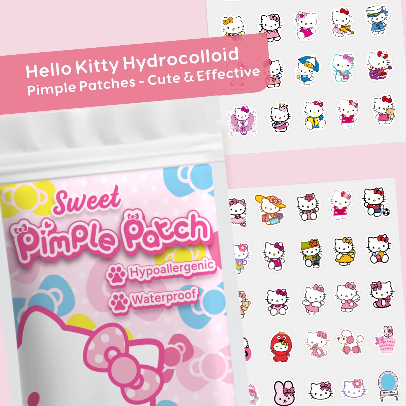 125PCS Hello Kitty Cute Face S - Pressed Powder Foundation ulasan dan harga