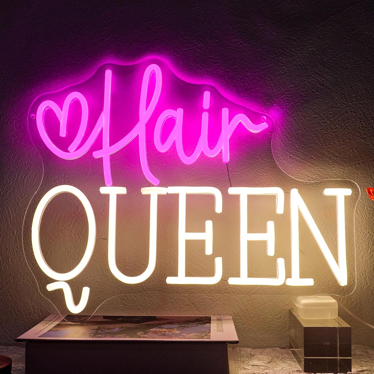Hair Queen Neon Sign USB Power - Beauty Queen Makeup Studio ulasan dan harga