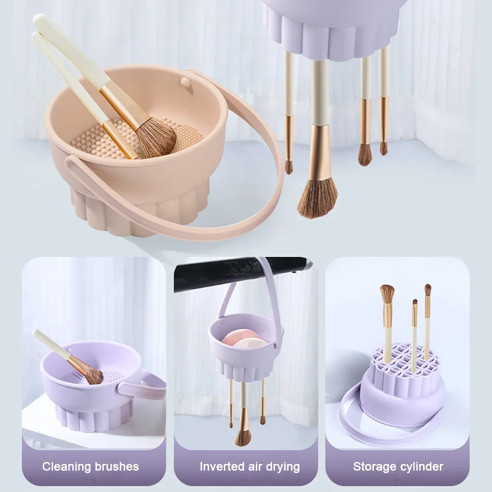 1PC Silicone Washing Bowl Make - Cosmetic Sponge ulasan dan harga
