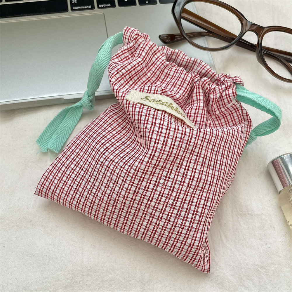 New Plaid Storage Drawstring B - Beauty Makeup News ulasan dan harga