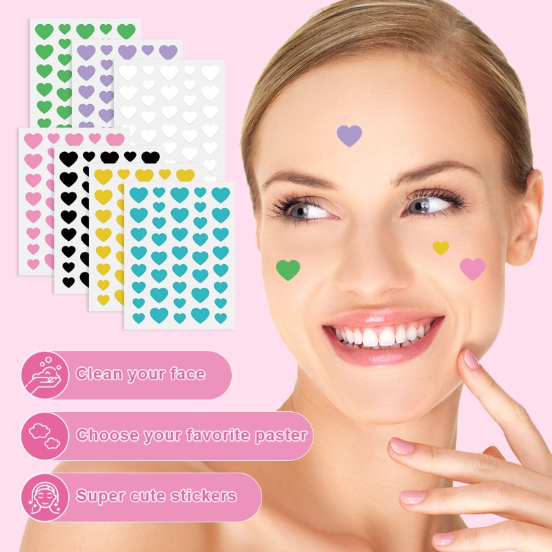 1120pcs/box Colorful Heart-Typ - Pressed Powder Foundation ulasan dan harga
