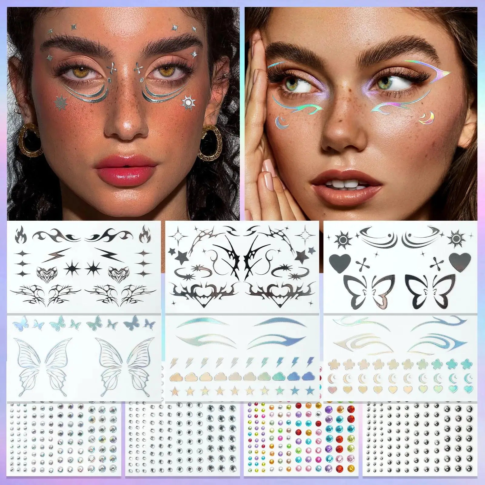 New Laser Face Sticker Eye Mak - Beauty Makeup Pictures ulasan dan harga