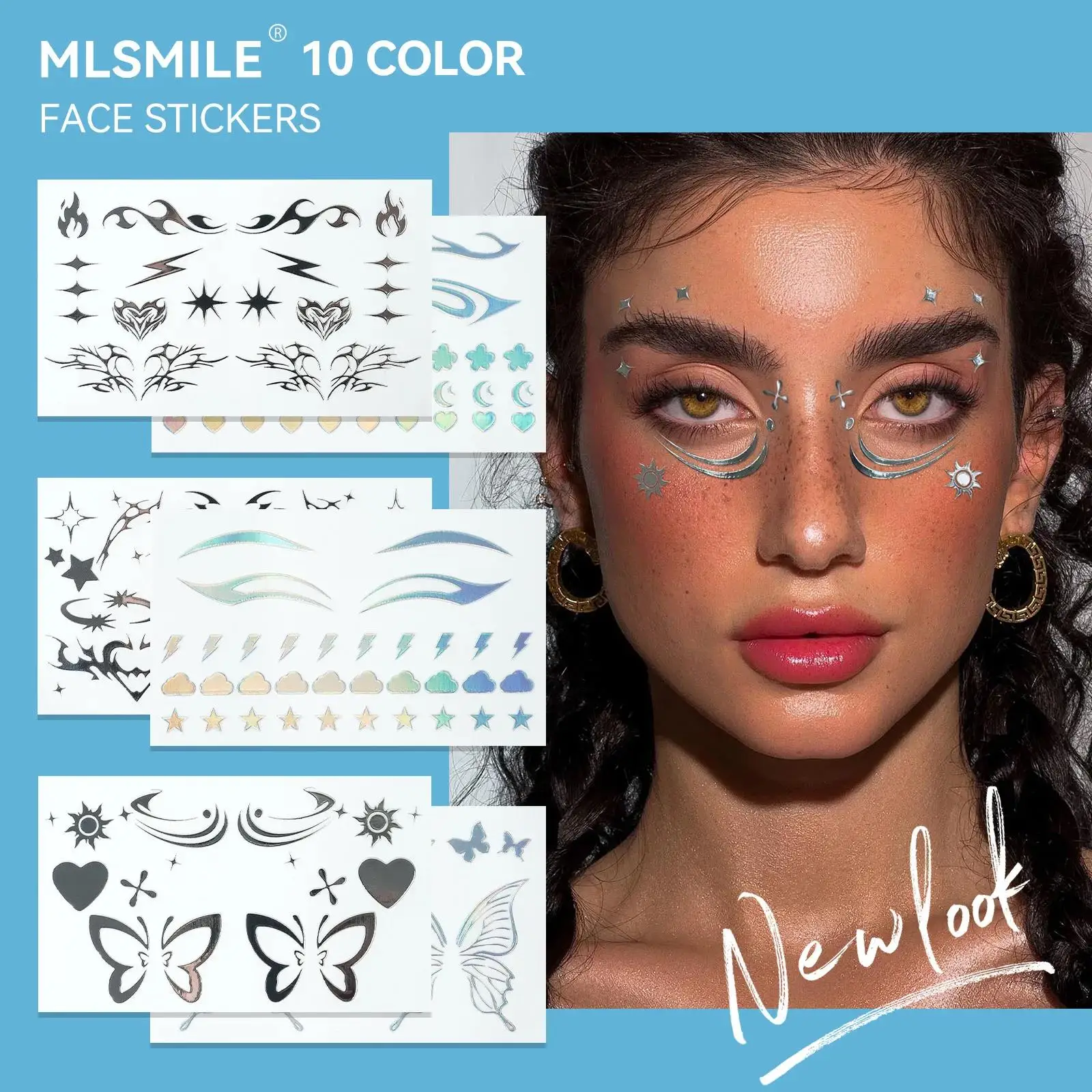 New Laser Face Sticker Eye Mak - Beauty Makeup Pictures ulasan dan harga