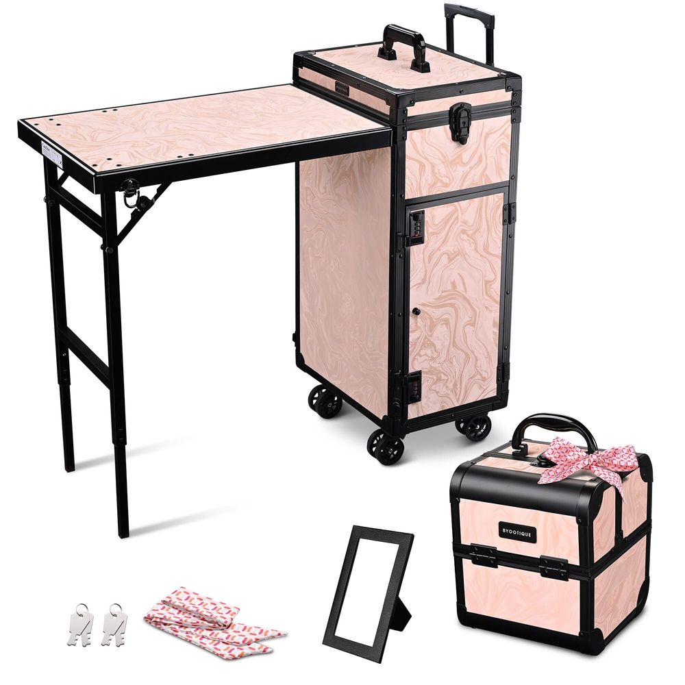 Folding Nail Table with Storag - Beauty Makeup Table ulasan dan harga