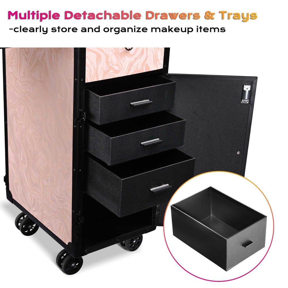 Folding Nail Table with Storag - Beauty Makeup Table ulasan dan harga