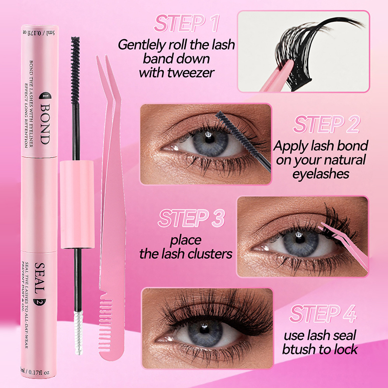 Double Ended Eyelash Bond And  - Waterproof Mascara Wand ulasan dan harga