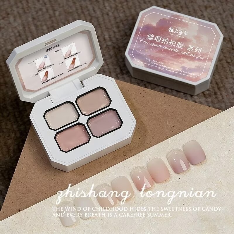 4 Colors concealer polular nud - Pressed Powder Foundation ulasan dan harga