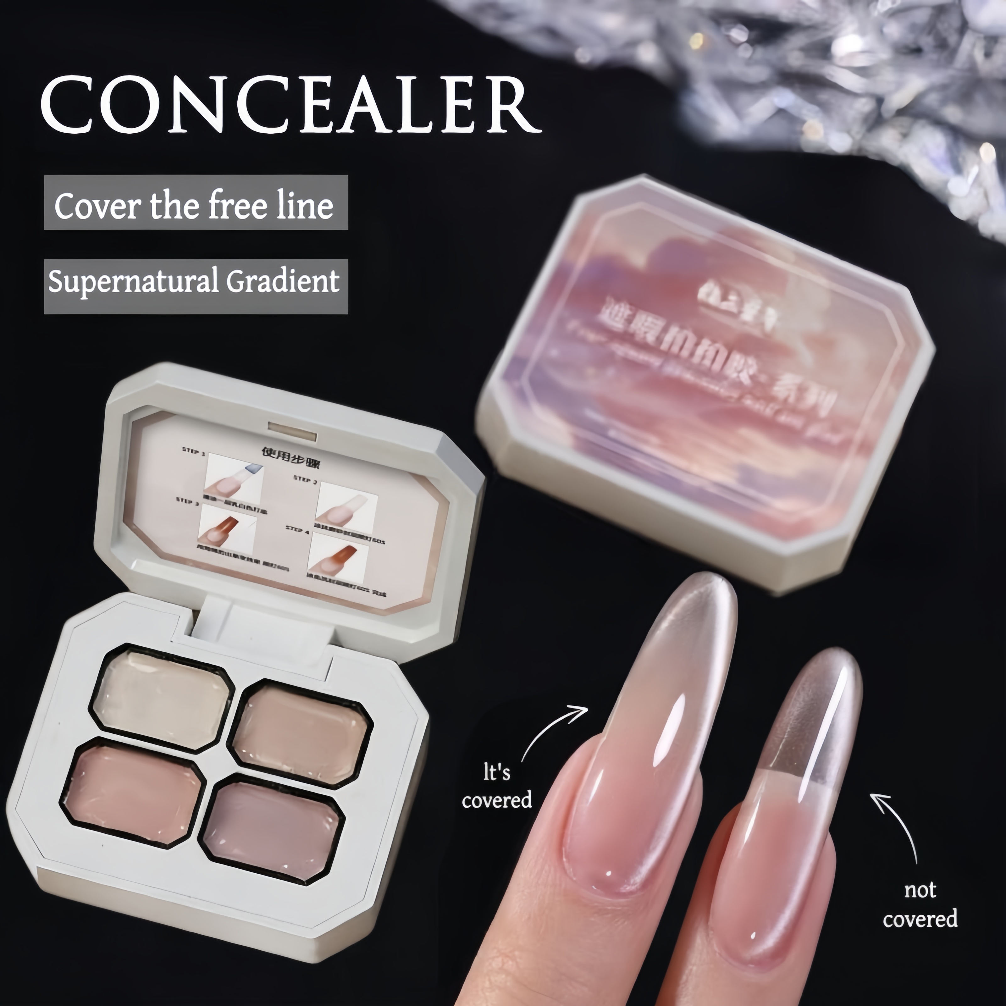 4 Colors concealer polular nud - Pressed Powder Foundation ulasan dan harga