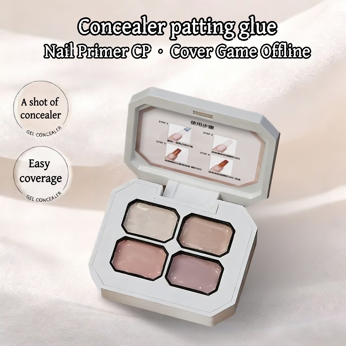 4 Colors concealer polular nud - Pressed Powder Foundation ulasan dan harga