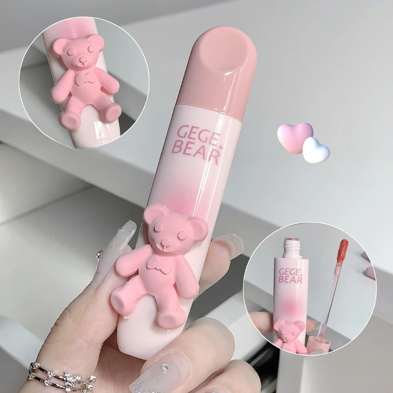 Cute Bear Lip Gloss Waterproof - J Beauty Makeup ulasan dan harga