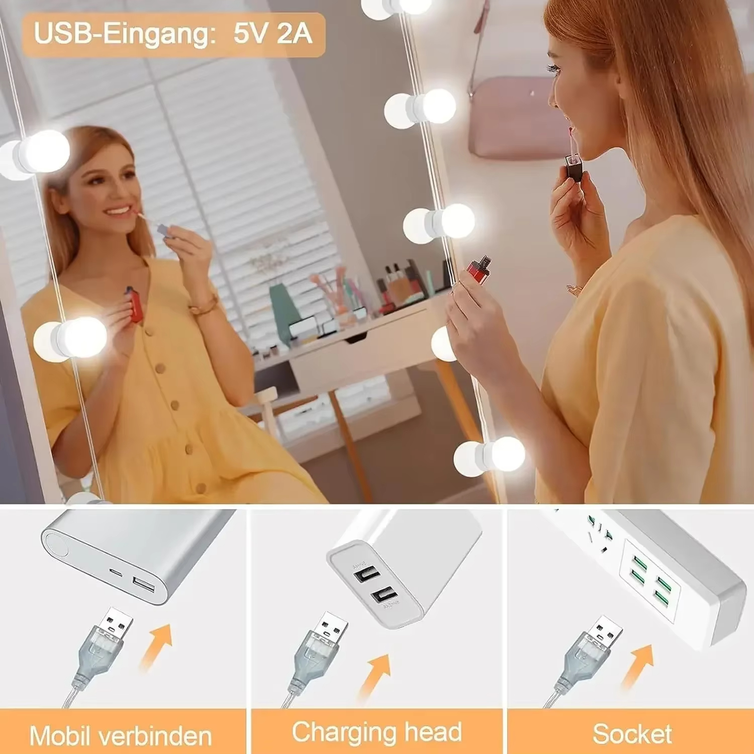 10LED Makeup Mirror Light Bulb - Beauty Makeup Light ulasan dan harga