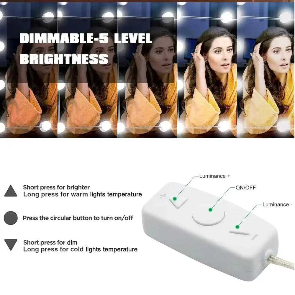 10LED Makeup Mirror Light Bulb - Beauty Makeup Light ulasan dan harga