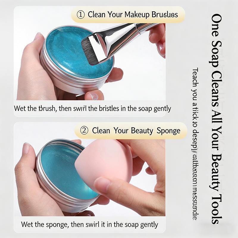 Powder Puff Makeup Brush Soap  - Beauty Makeup Bar ulasan dan harga