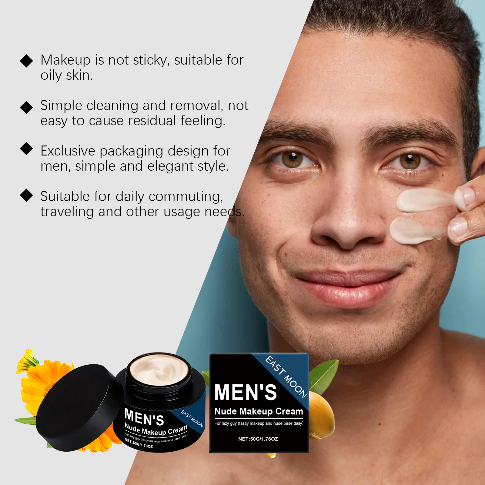 Men's Instant Tone-Up Cream An - Pressed Powder Foundation ulasan dan harga