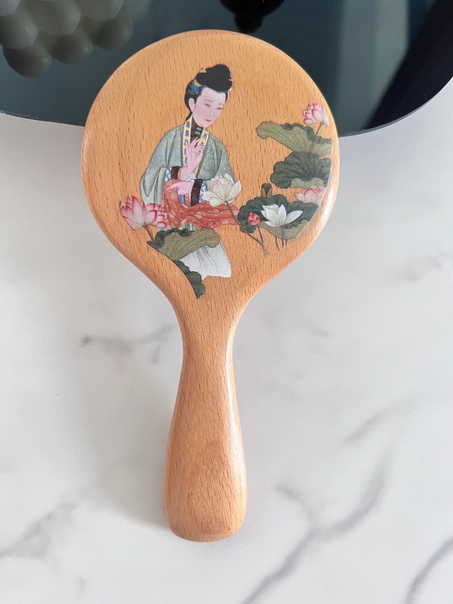 Beech Wood Handle Mirror, Anci - Beauty Makeup Pictures ulasan dan harga