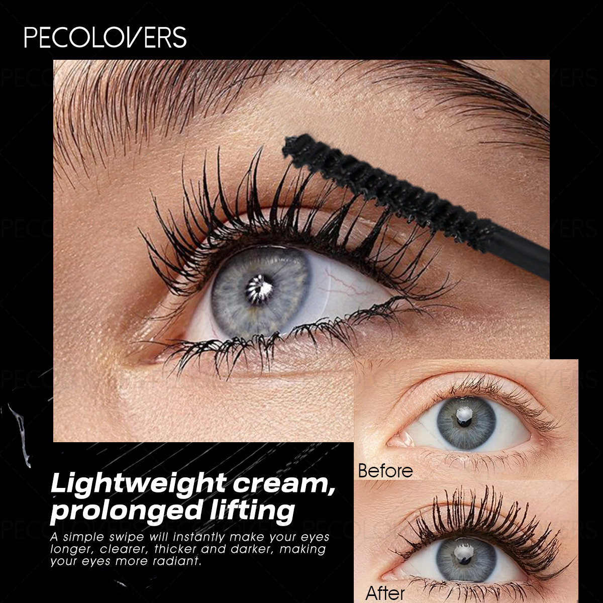 1PC [Gifts for Girls]  Black M - Waterproof Mascara Wand ulasan dan harga