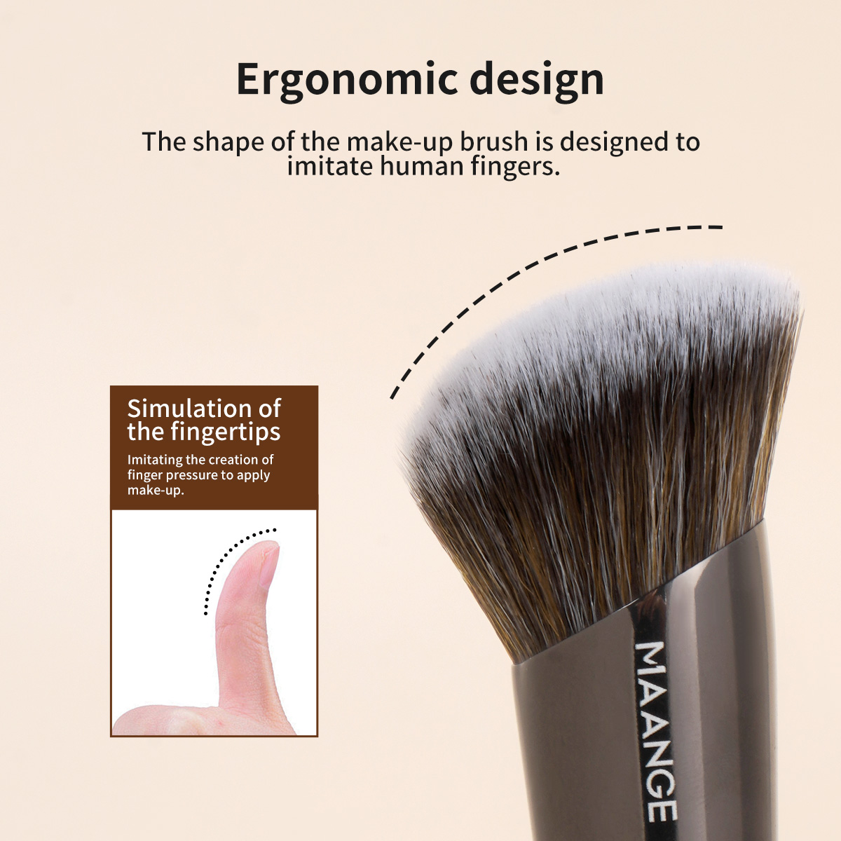 MAANGE Angle Top Makeup Brush  - J Beauty Makeup ulasan dan harga