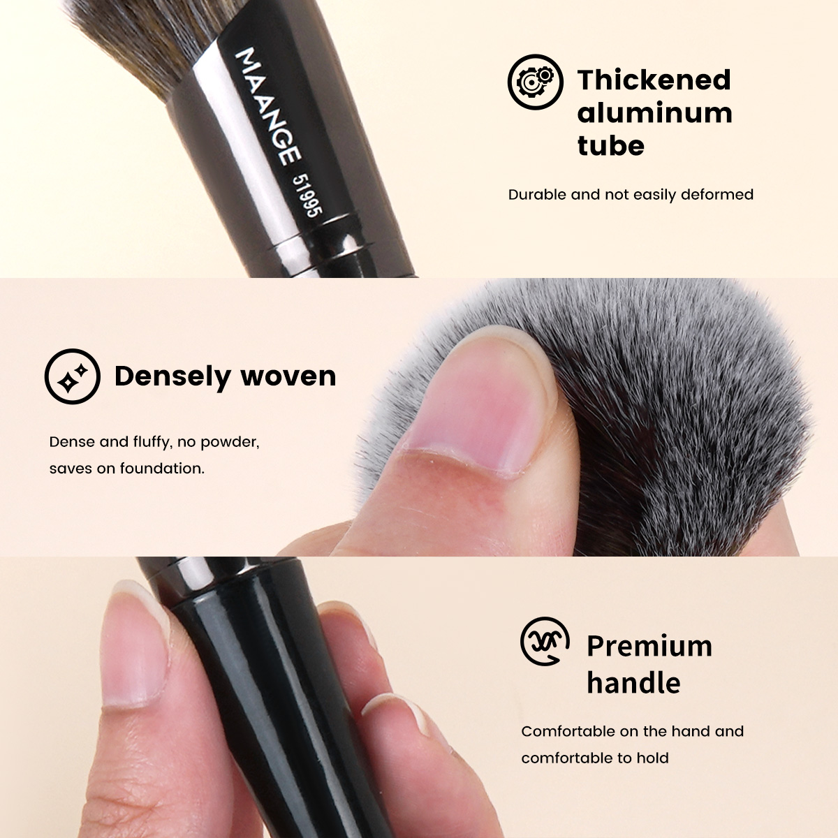 MAANGE Angle Top Makeup Brush  - J Beauty Makeup ulasan dan harga