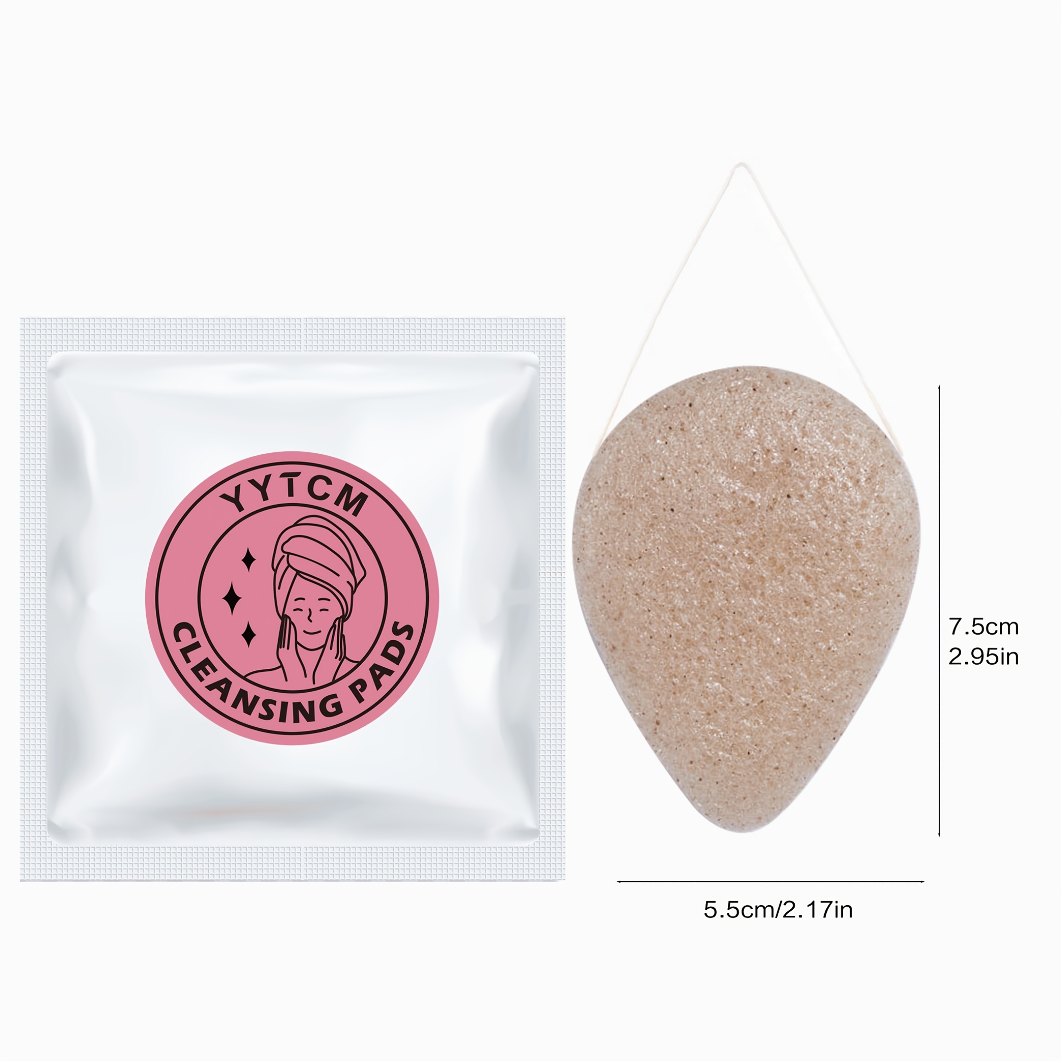 Walnut Seed Konjac Face Sponge - Cosmetic Sponge ulasan dan harga
