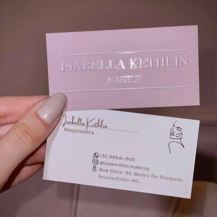 Custom Spot UV Business Cards  - Beauty Makeup Design ulasan dan harga