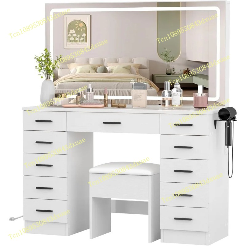 Glass Top Makeup Table with Mi - Beauty Makeup Table ulasan dan harga