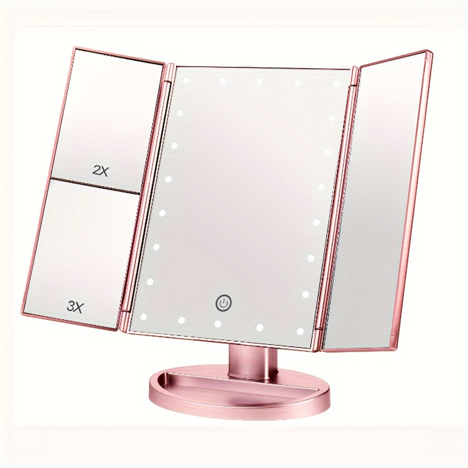 Tri-Fold LED Makeup Mirror wit - Beauty Makeup Design ulasan dan harga