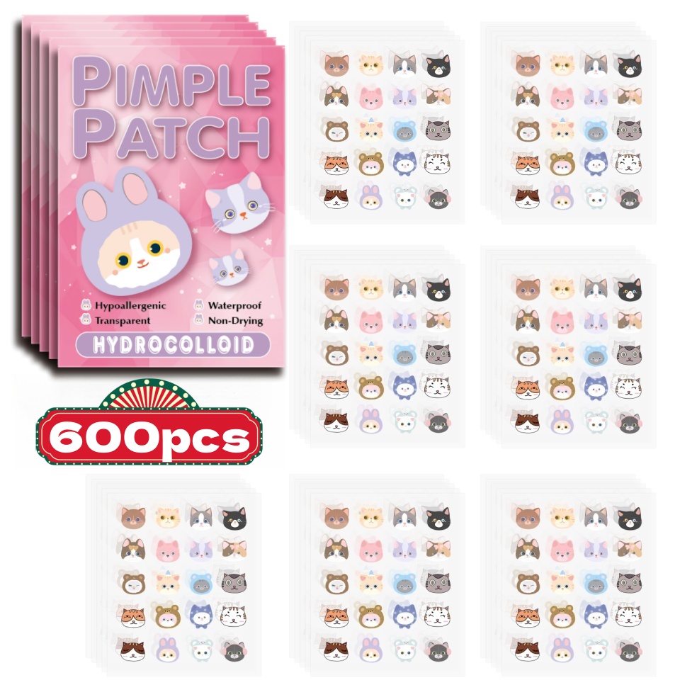 600pcs Cartoon acne patch, cut - Pressed Powder Foundation ulasan dan harga