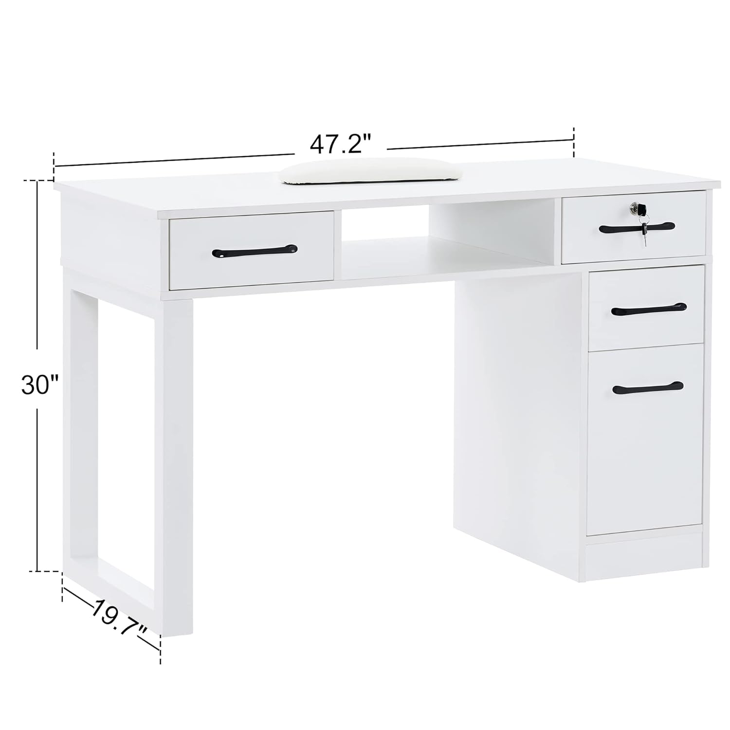 Nail Makeup Desk with Drawers  - Beauty Makeup Table ulasan dan harga