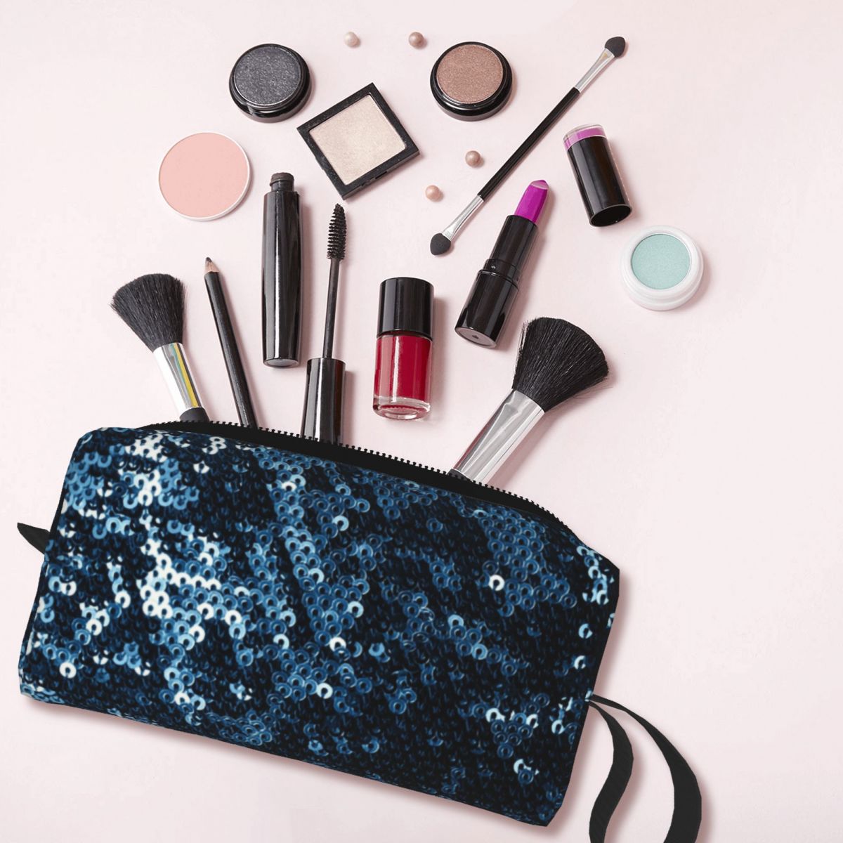 Travel Blue Sequins Glitter Ed - Beauty Makeup Edit ulasan dan harga