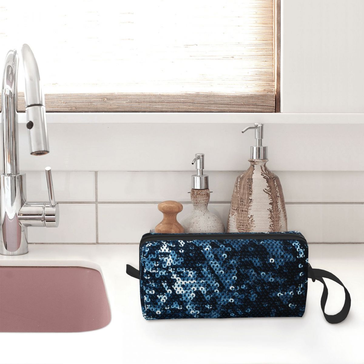 Travel Blue Sequins Glitter Ed - Beauty Makeup Edit ulasan dan harga