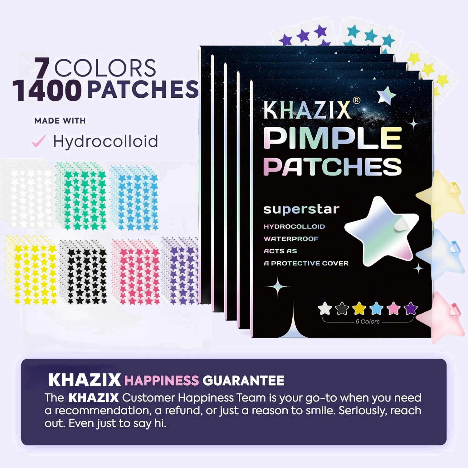 1400PCS Star Acne Patch, Facia - Pressed Powder Foundation ulasan dan harga
