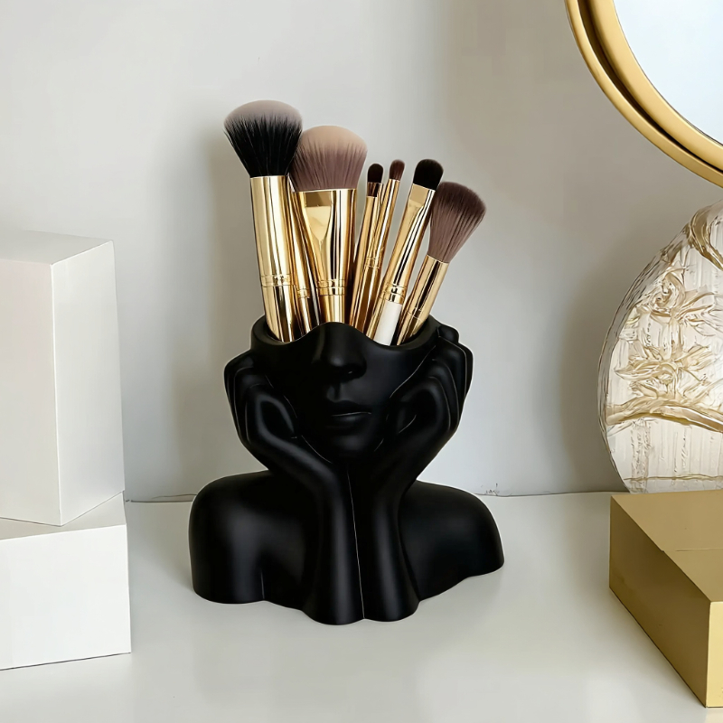 Face Shape Makeup Brush Holder - Beauty Makeup Design ulasan dan harga