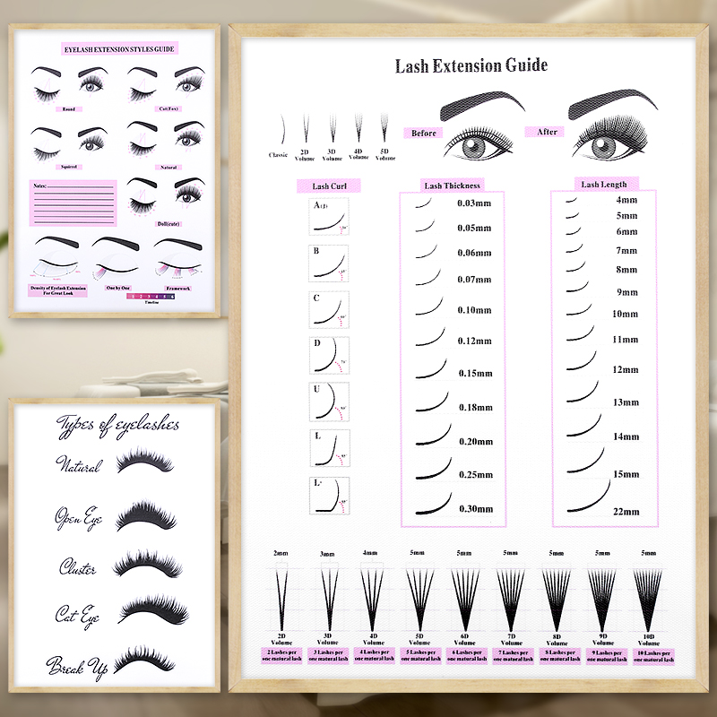 Lash Extensions Guide Poster P - Beauty Makeup Pictures ulasan dan harga