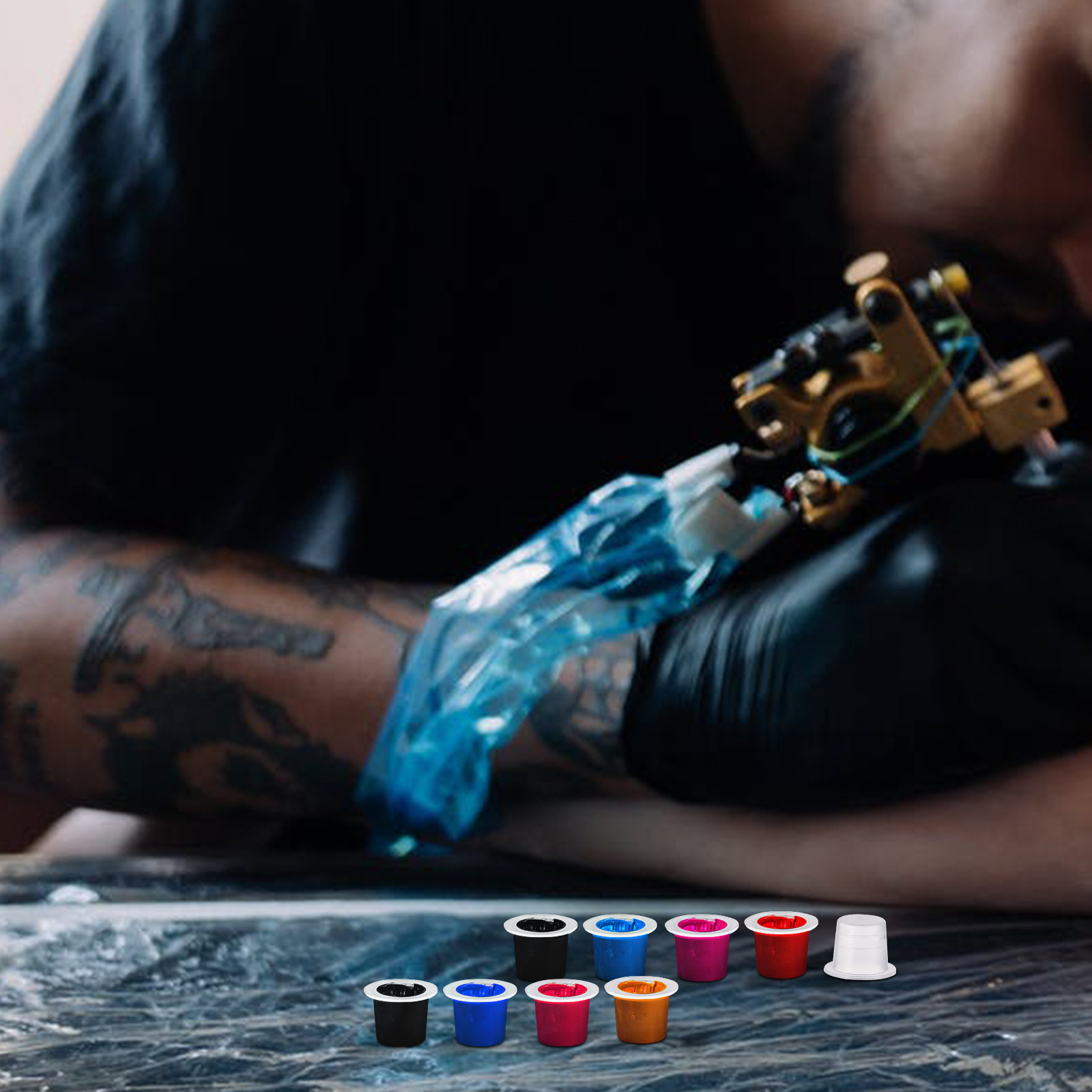 100Pcs Tattoo Pigment Cups Hea - Beauty Makeup Design ulasan dan harga